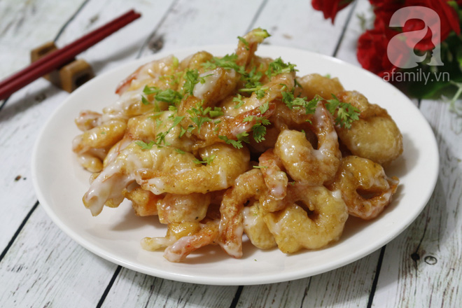 Món ngon cuối tuần: Tôm chiên sốt mayonnaise - Ảnh 6. Món ngon cuối tuần: Tôm chiên sốt mayonnaise - Ảnh 6.