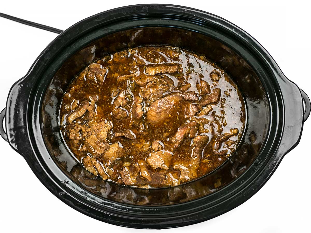Slow Cooker Sesame Beef cooked