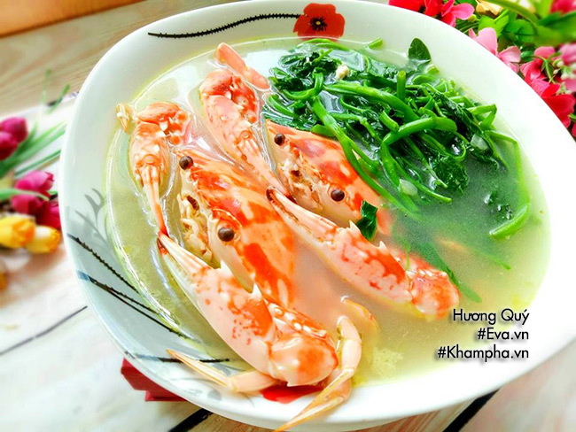 Canh ghẹ nấu rau muống nóng hổi ngọt lịm, cả nhà húp xì xụp - 7