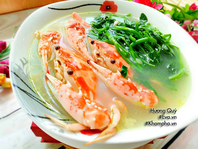 Canh ghẹ nấu rau muống nóng hổi ngọt lịm, cả nhà húp xì xụp - 6